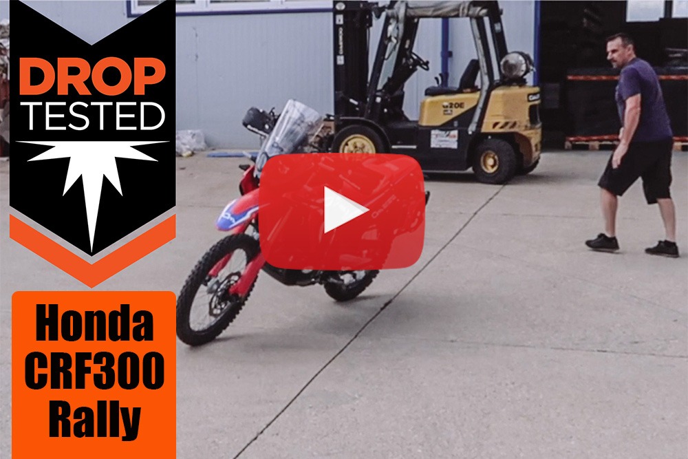 Honda CRF 300 Rally Drop Test Video